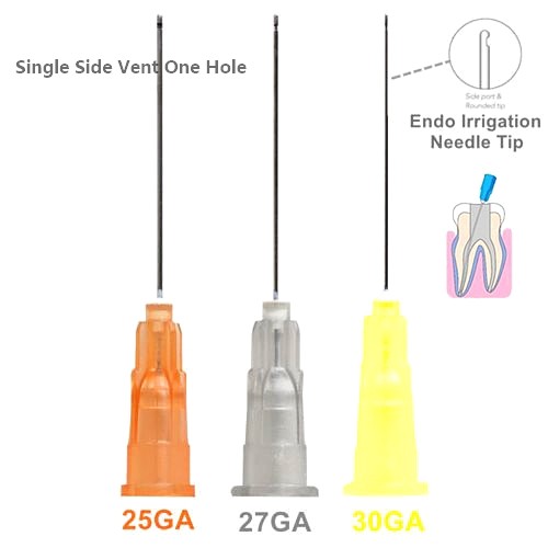 Dental Side Hole Notched Irrigation Tip Irrigator Flushing Tips 25G/27G/30G