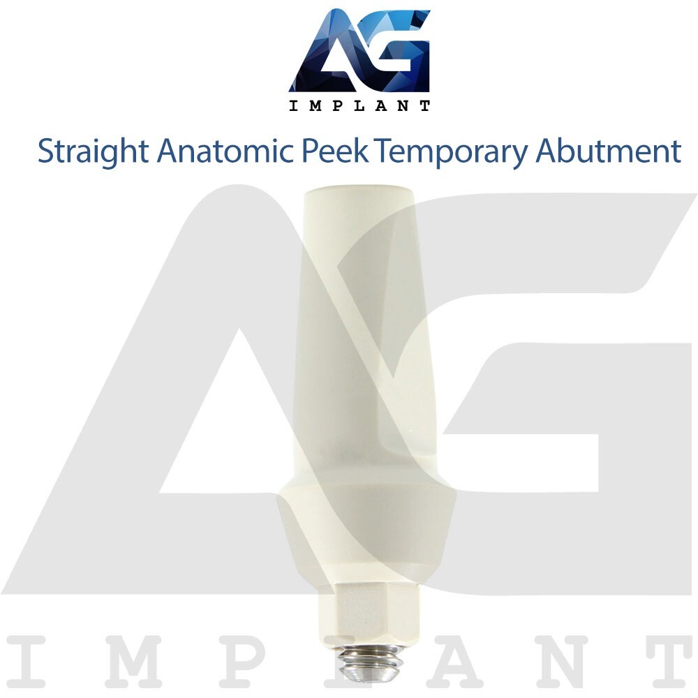 10 Straight Anatomic Peek Temporary Prosthetic System Int Hex 2.42mm
