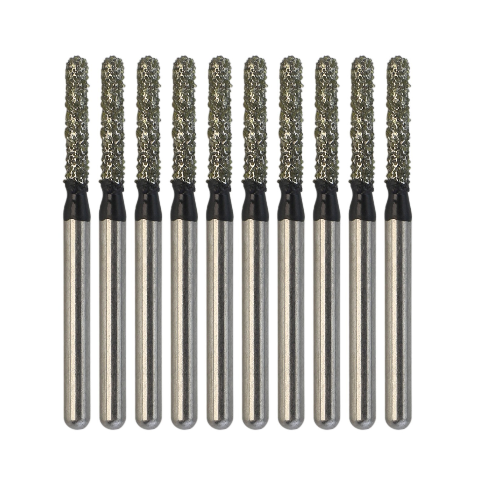10pc Dental Diamond Burs FG 881/014SC High Speed Bur Super Coarse Grit Cylinder