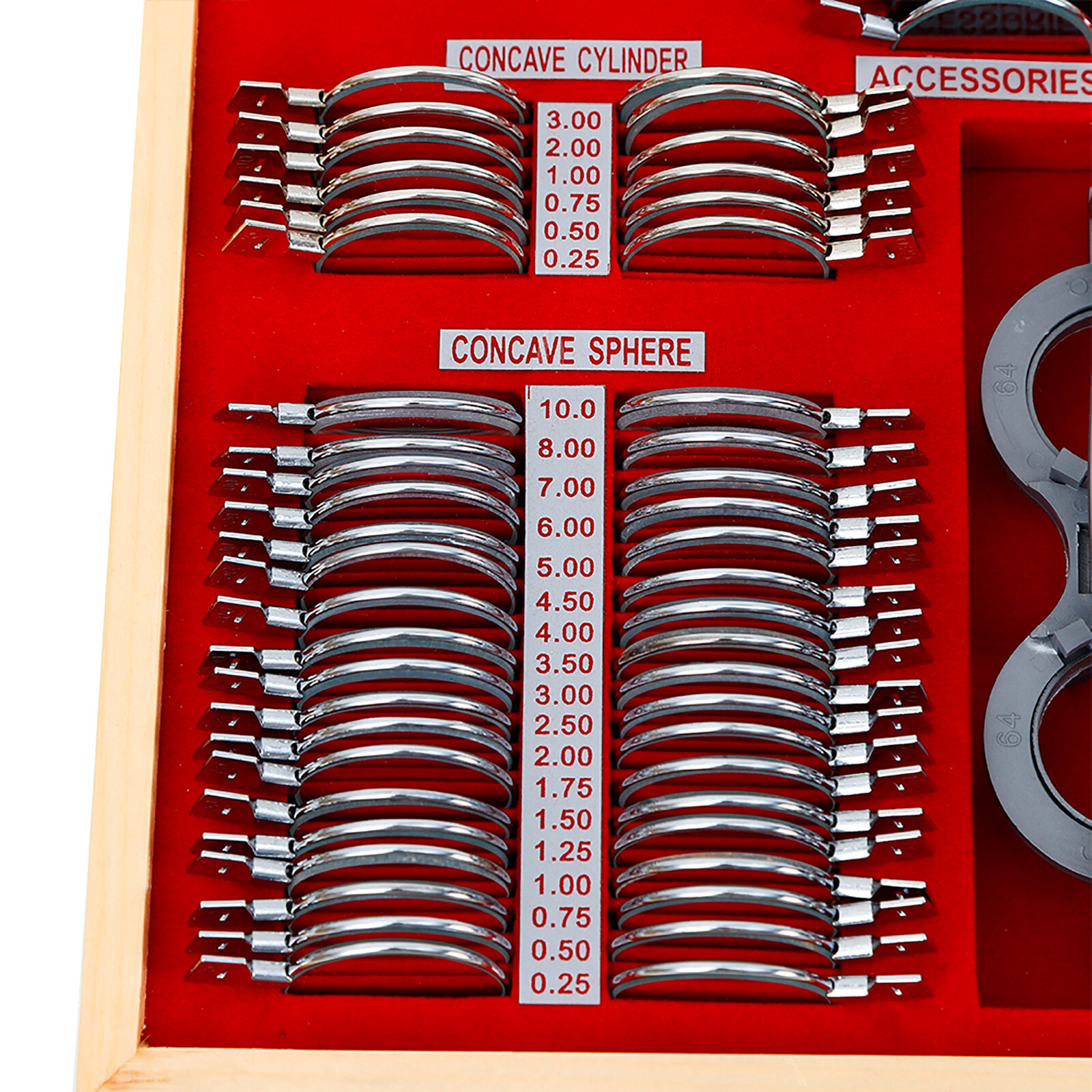 Optometry Optical Trial Lens Kit Test Metal Trial Frame Set w/Case Box 104pcs