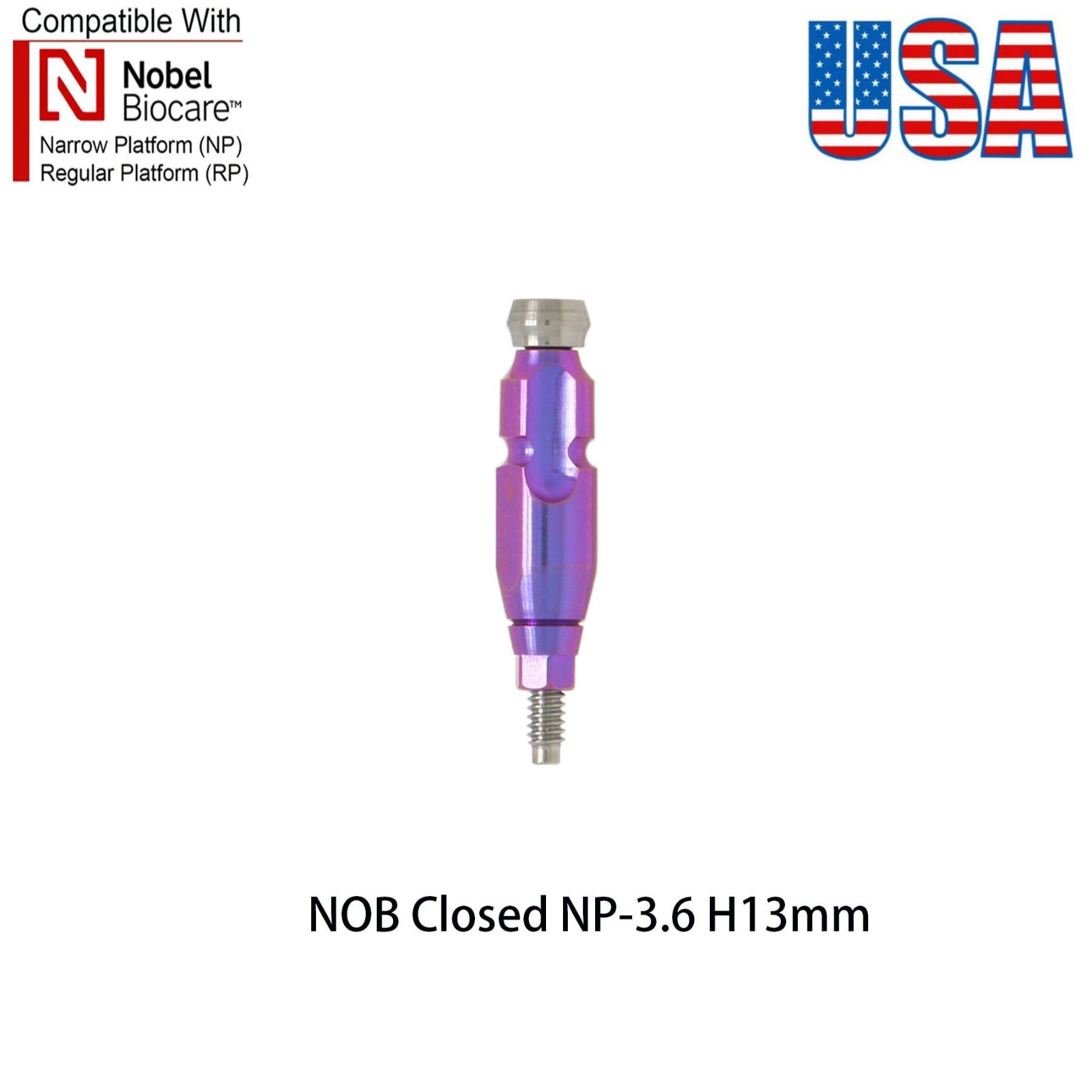 US Dental Nobel Active NP/RP Impression Transfer Coping Open Close Tray Analog