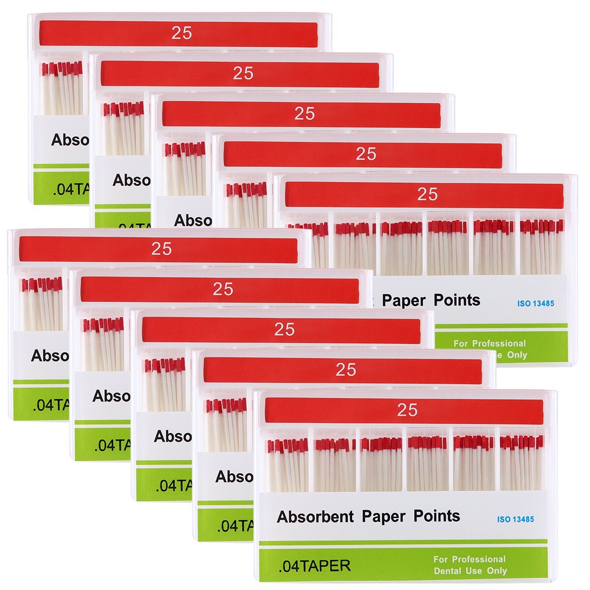 10X Dental Absorbent Paper Points Taper0.04 #25 Root Canal & Endodontic Cleaning