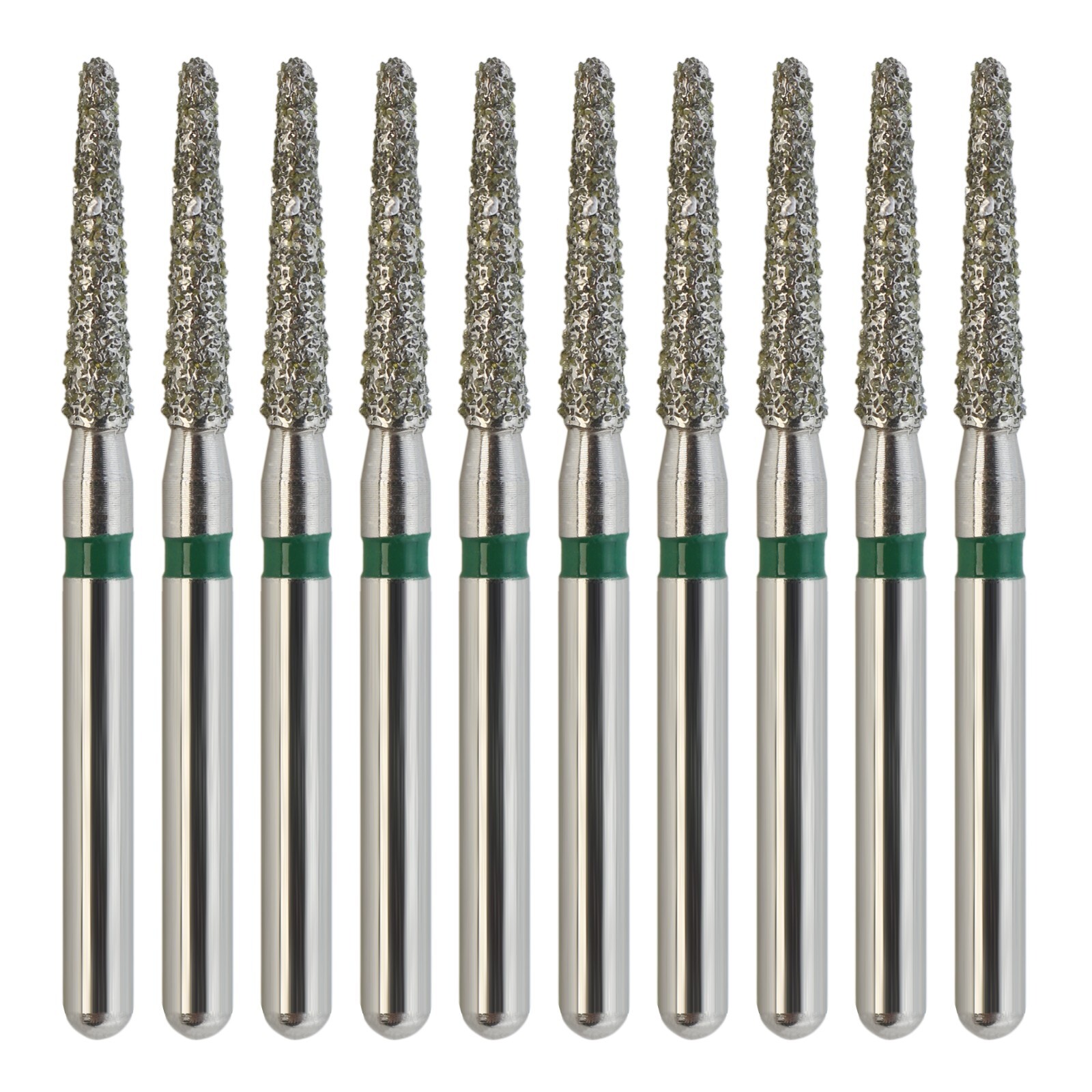 Dental Diamond Bur FG 856/016C Round End Taper Coarse Grit Green High Speed Bur