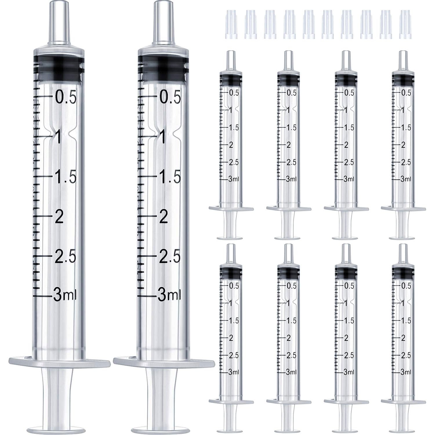 3ml Syringe for Liquid,Syringe Without Needle,Sterile Individually Packed 20pcs.