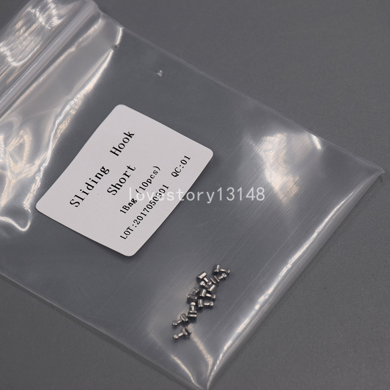 1 Pack 10 Pcs Dental Orthodontic Materials Crimpable Hook Short Type
