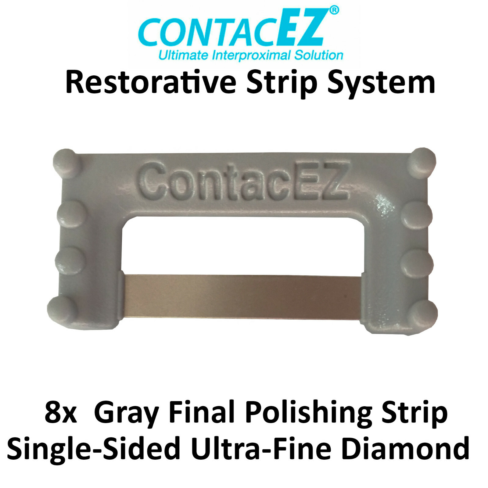 8 ContacEZ Dental IPR Interproximal Reduction Restorative Strip Crowns Sit Gray