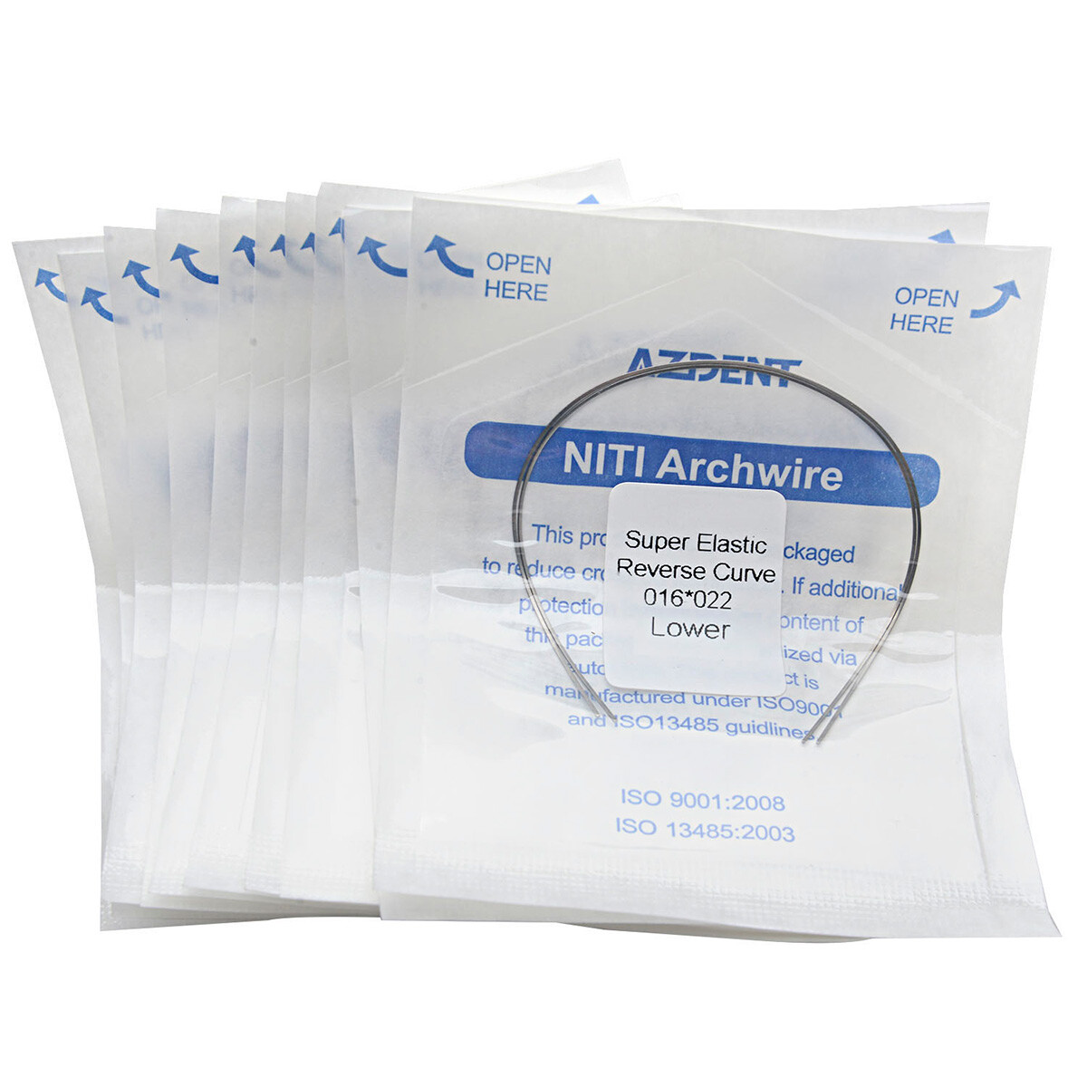 Dental Ortho Elastic NITI Reverse Curve Rectangular ArchWire Normal/True form