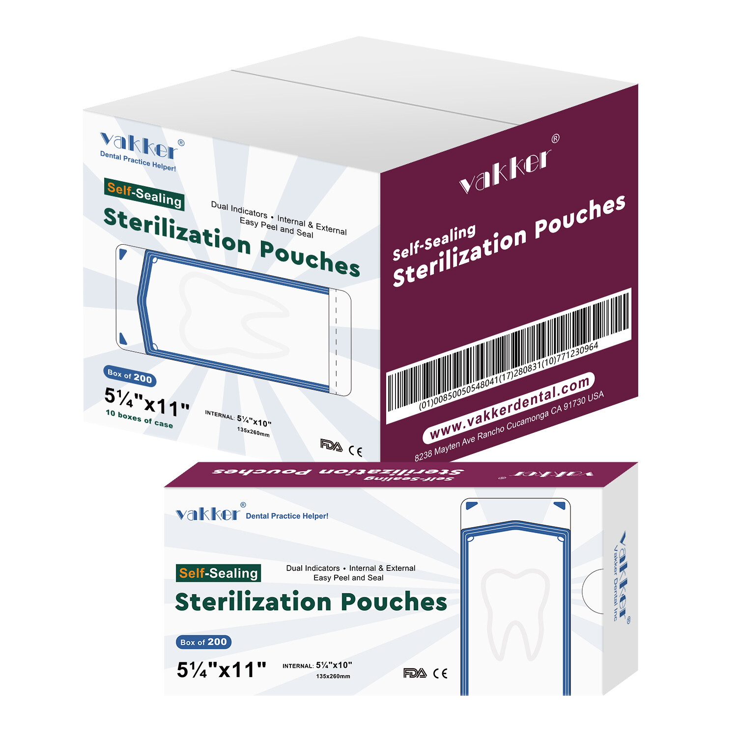 Self Sterilization Pouches Autoclave Sterilizer Bags Dental Medical Tattoo Nail