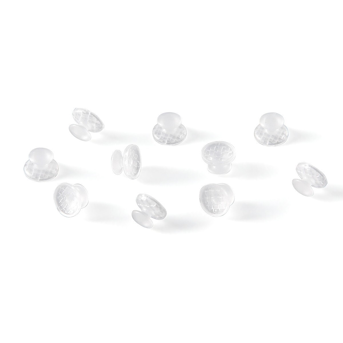 10pcs Dental Orthodontic Clear Ceramic Lingual Button Bondable Round Base AZDENT