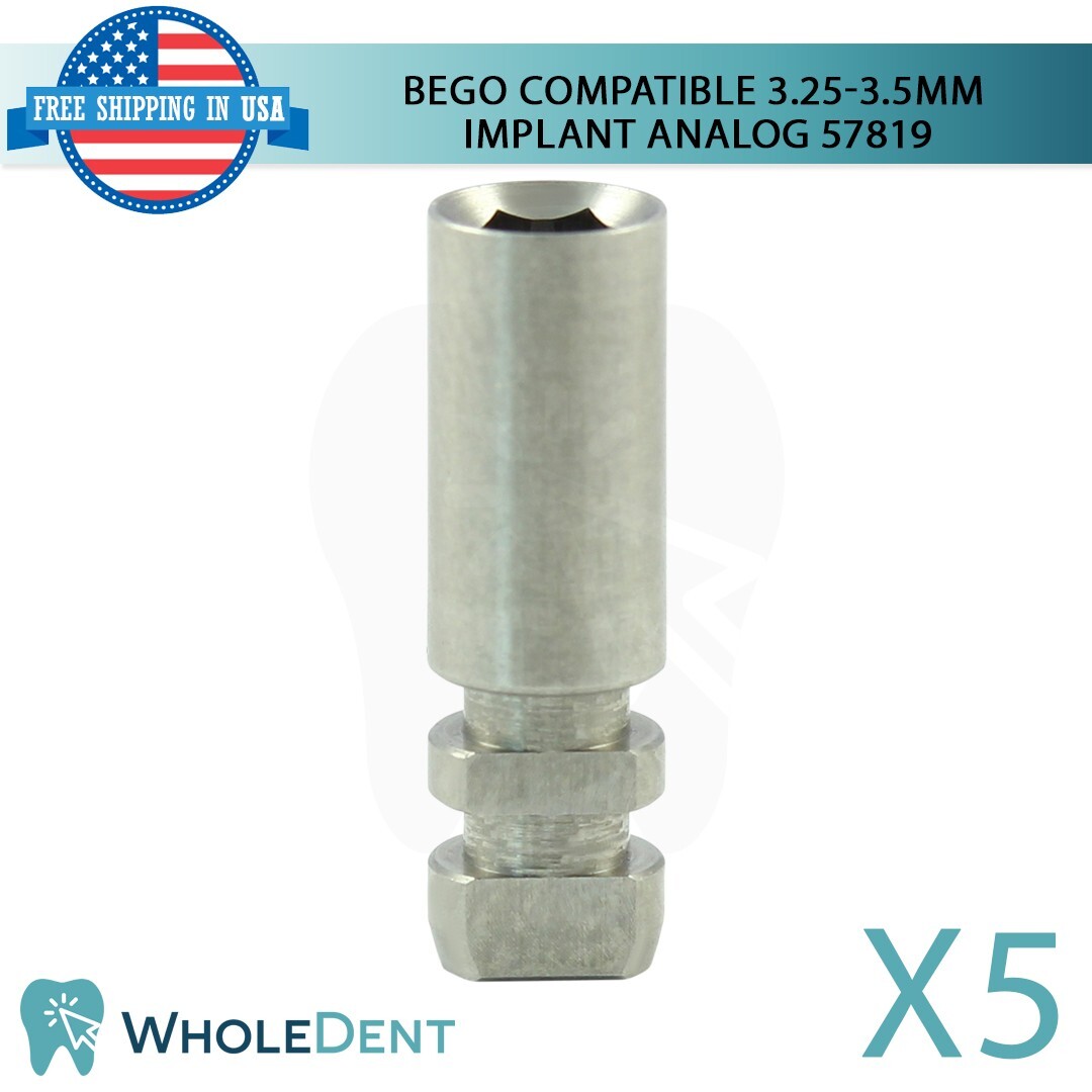 5x Fixture Analog Bego® Compatible Ø3.75mm Dental Impression 57819