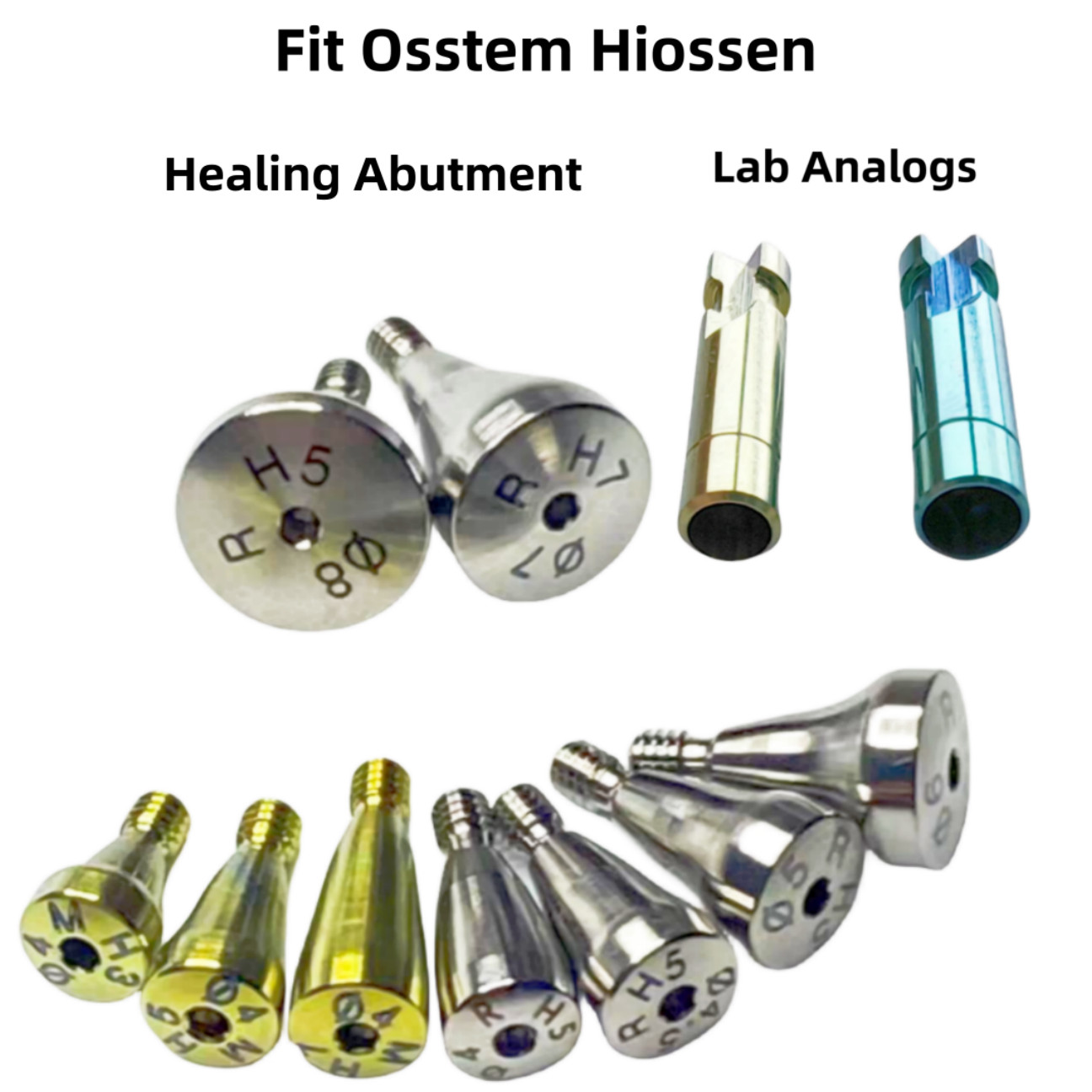 Dental Caps Healing Abutment/Lab Analog Mini Regular Platform Fits ostem