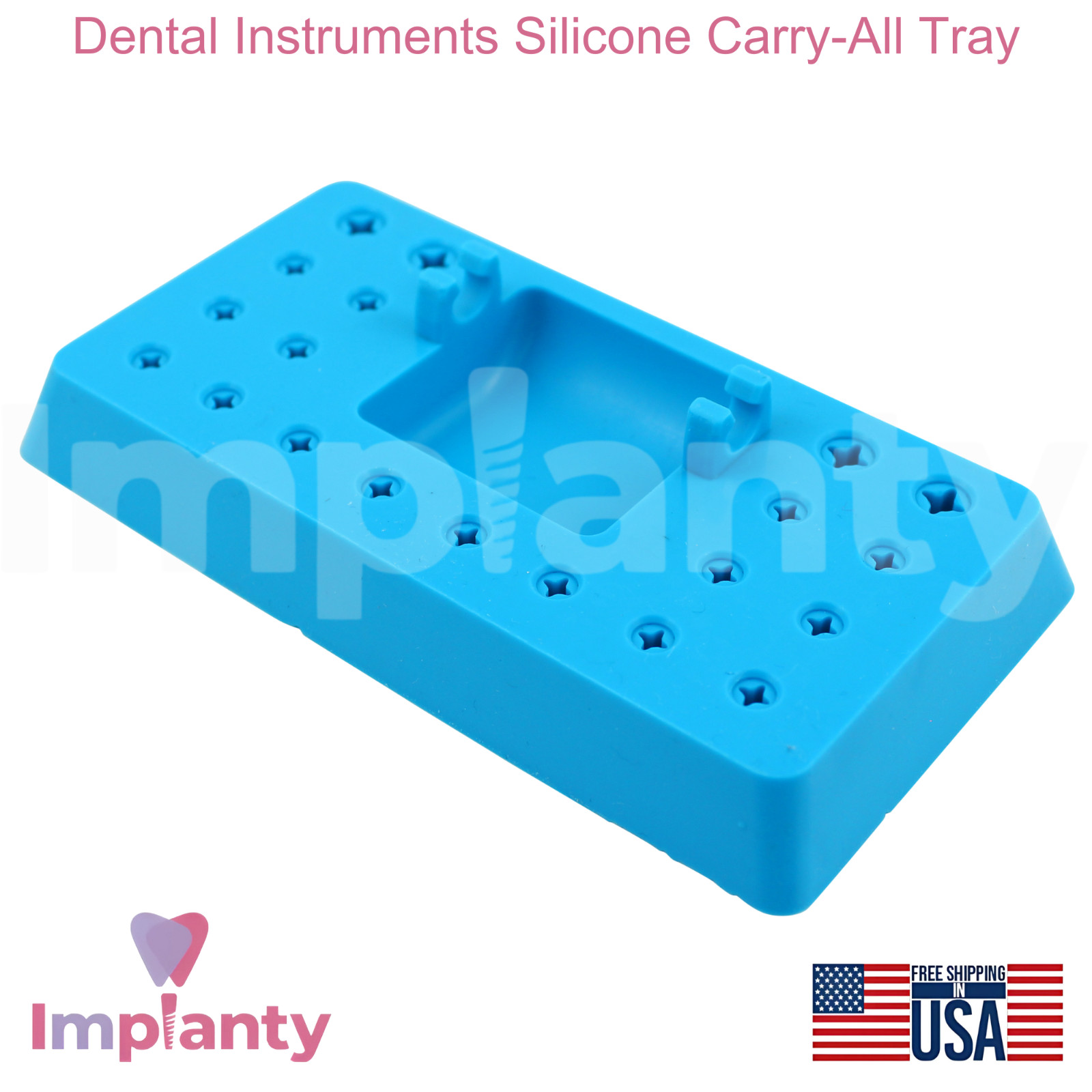Dental Instruments Silicone Carry-All Tray All Dentistry Burs Type Compatible