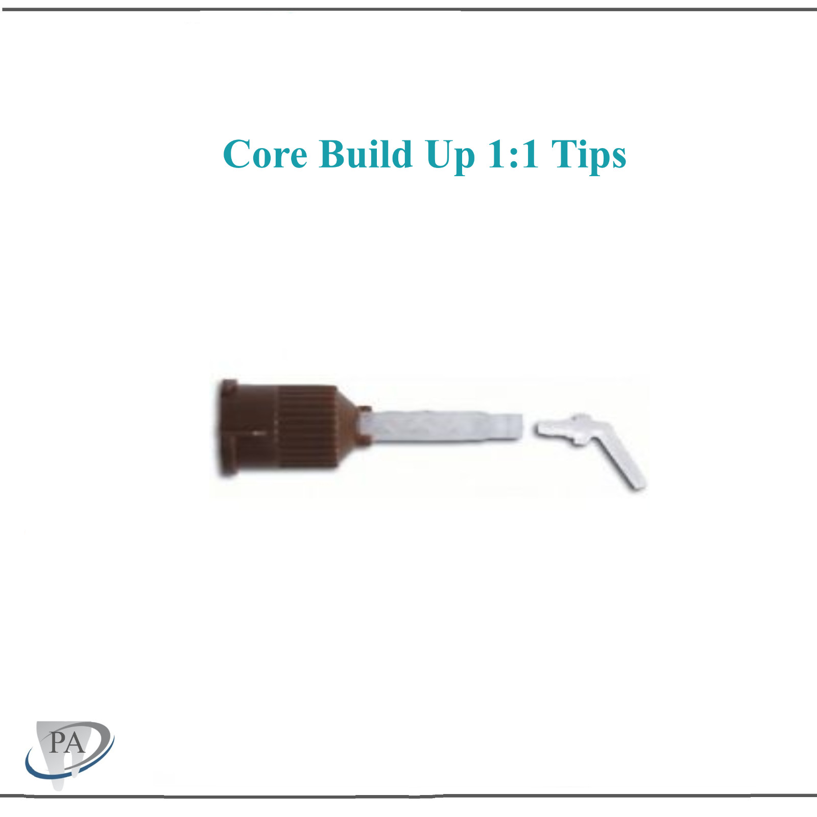 Dental HP Mixing Tips Brown with Intra Oral Tips For Core Marterial Mixpac 20/Pk