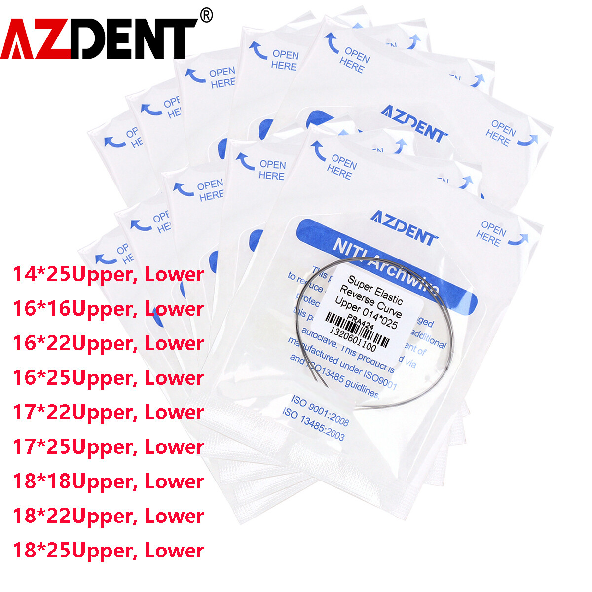 Dental Ortho Elastic NITI Reverse Curve Rectangular ArchWire Normal/True form