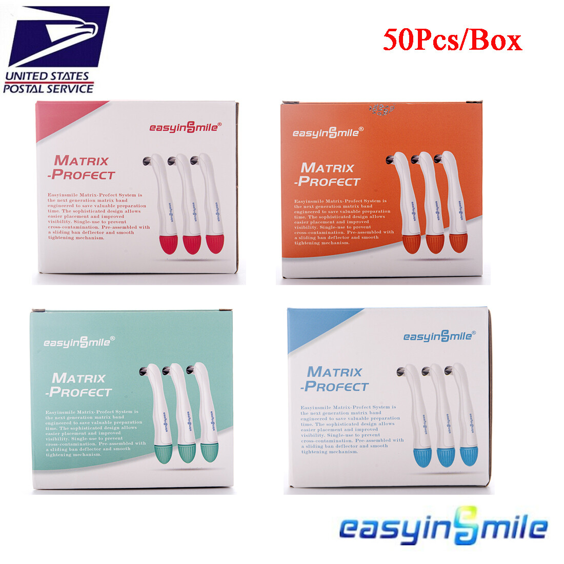 50Pcs Dental Curved Pro Matrix Bands Pre Formed Retainer Matrix Bands 4.5mm&6mm