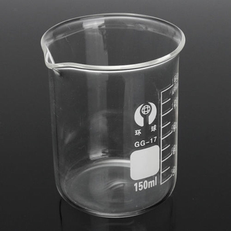 1 Set 7pcs 5/10/25/50/100/150/250ml Glass Beaker Chemistry Laboratory