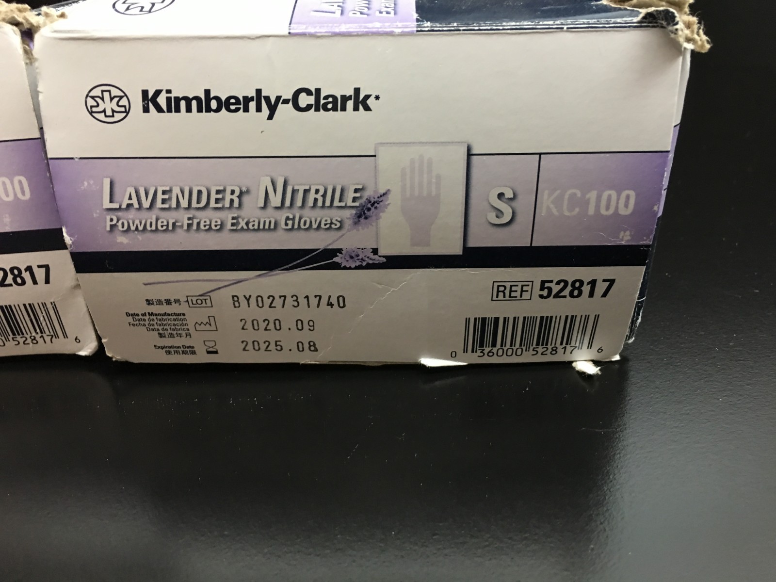 Kimberly-Clark REF 52817 Lavender Nitrile Powder-Free Exam Gloves S Lot 2 PKS