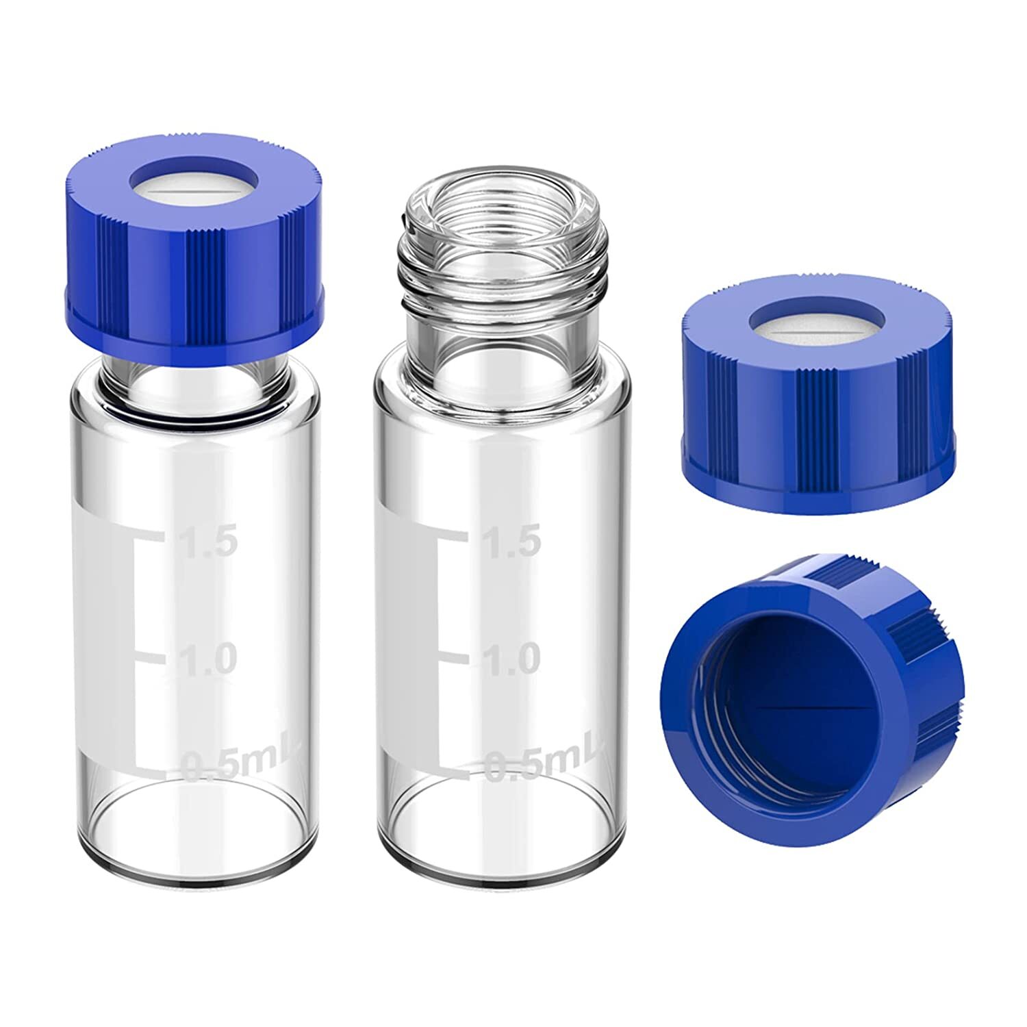 2ml Clear Glass Vials, 9-425 Thread, Type 1 Borosilicate, High Clarity, Autosamp