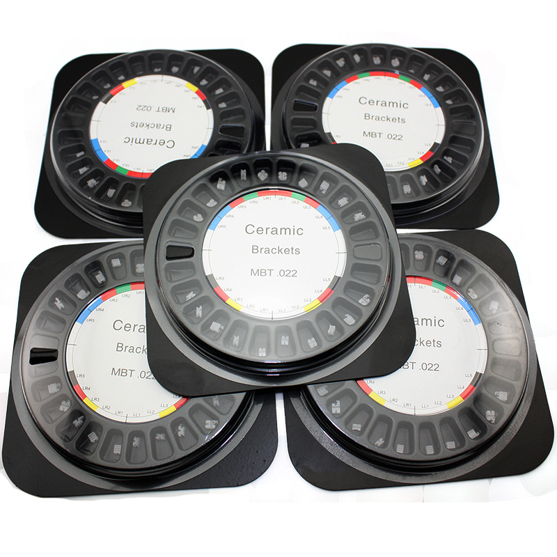 5 Sets Dental Orthodontic Ceramic Brackets MBT .022 (3,4,5 with hook)
