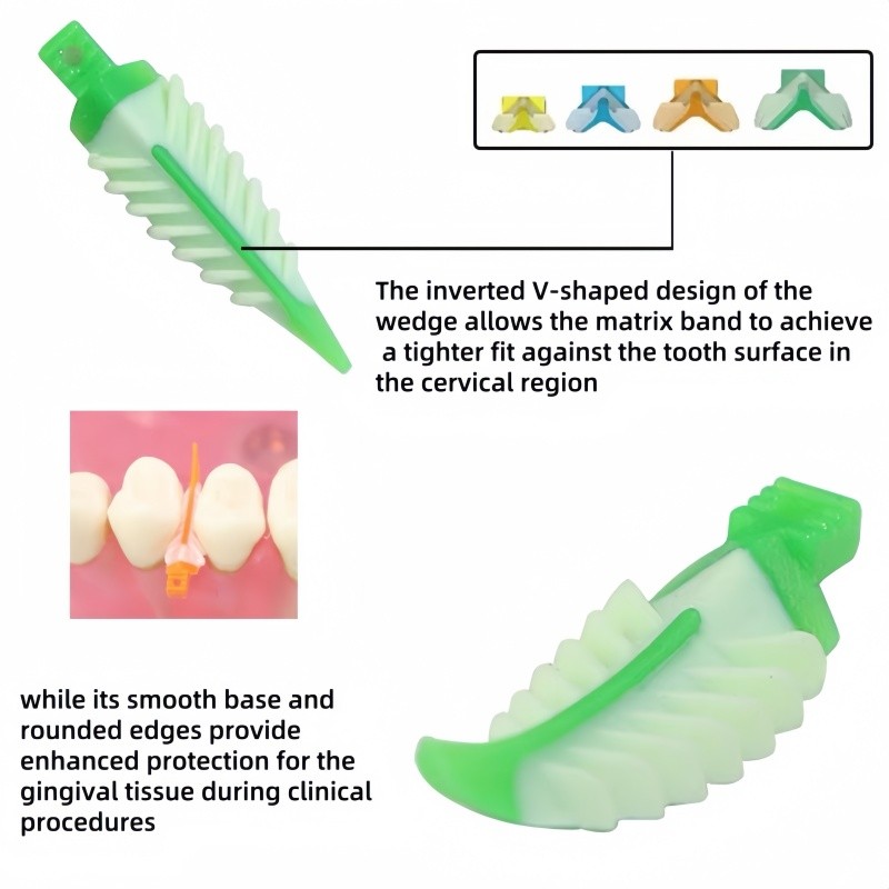 Mixed Disposable Plastic Wave Shape Dental Tooth Gap Composite Interdental Wedge