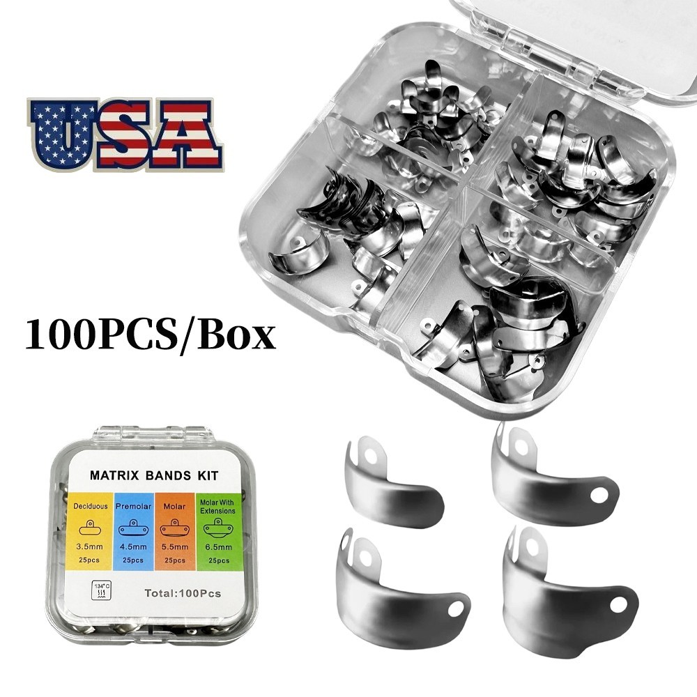 Dental Matrix Bands With Hole Sectional Matrix Ring Fit Palodent V3 System USA
