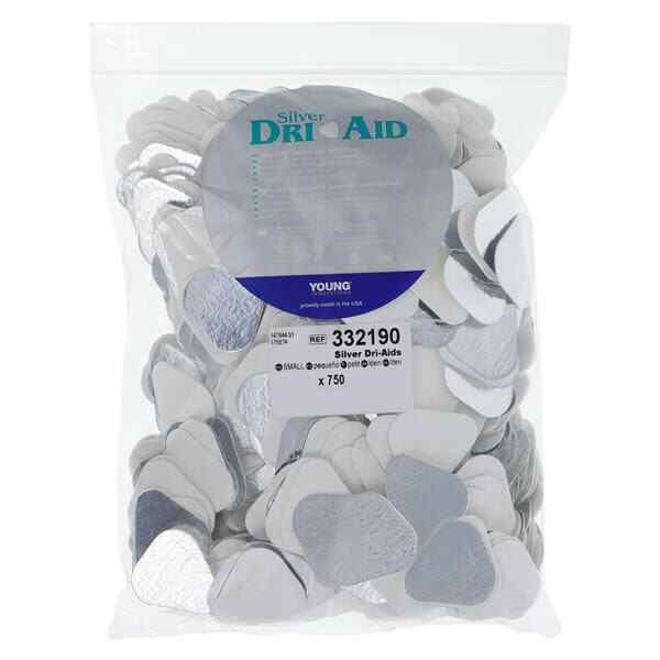 Young Dental 332190 Dri-Aids Cotton Roll Substitute Silver Small 750/Bx