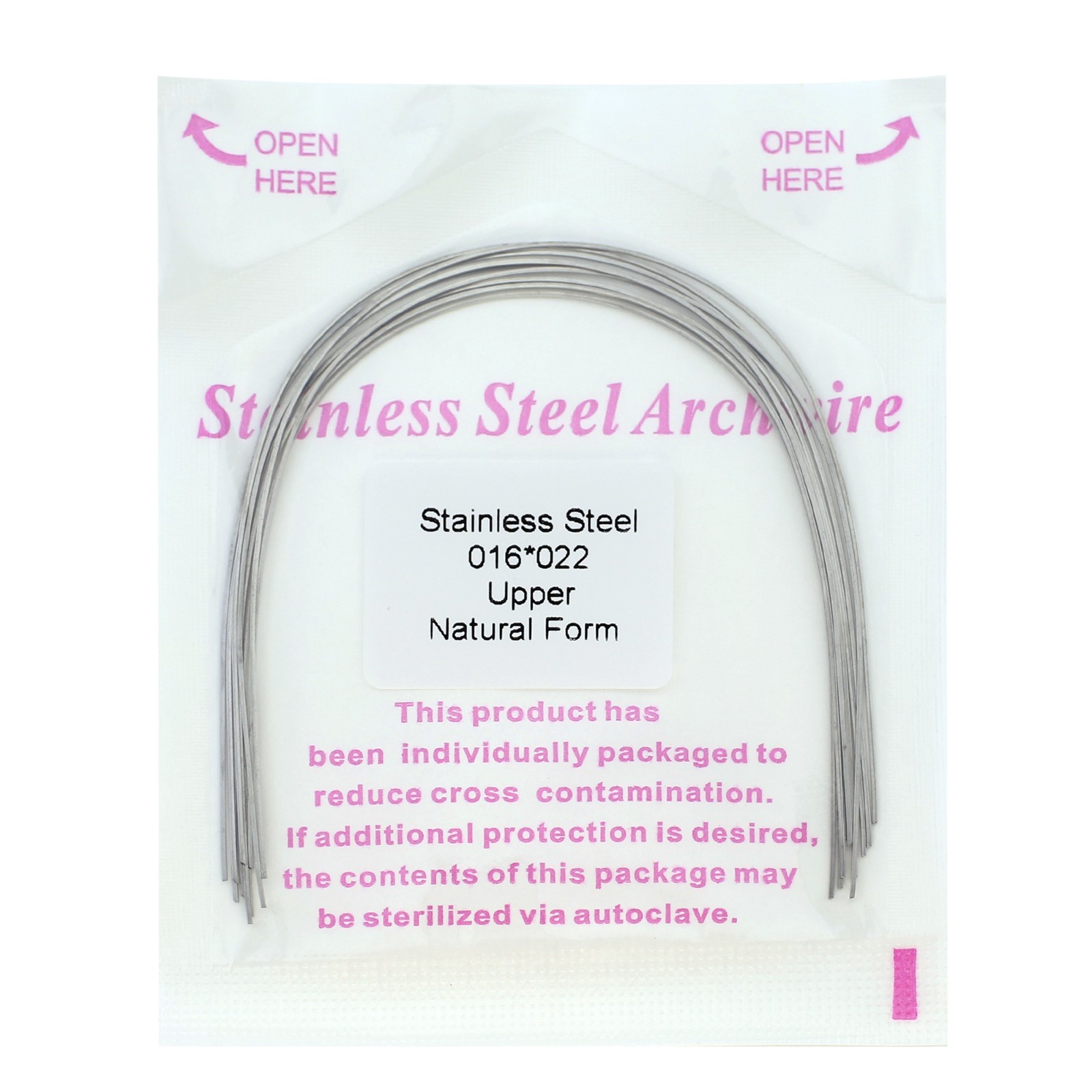 Dental Orthodontic Arch Wire Stainless Steel Natural Form Round Rectangular U L