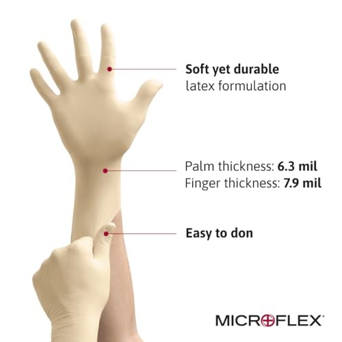MICROFLEX Diamond Grip MF-300 Medium (Pack of 100) Natural Box (100)