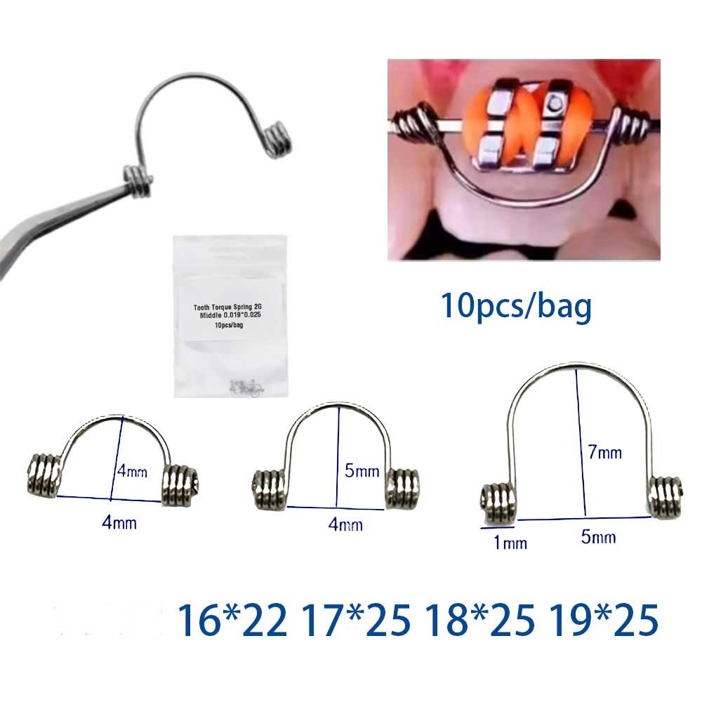 100pcs Dental Ortho Self-Lock Separating Springs Separate Steel Separator Spring