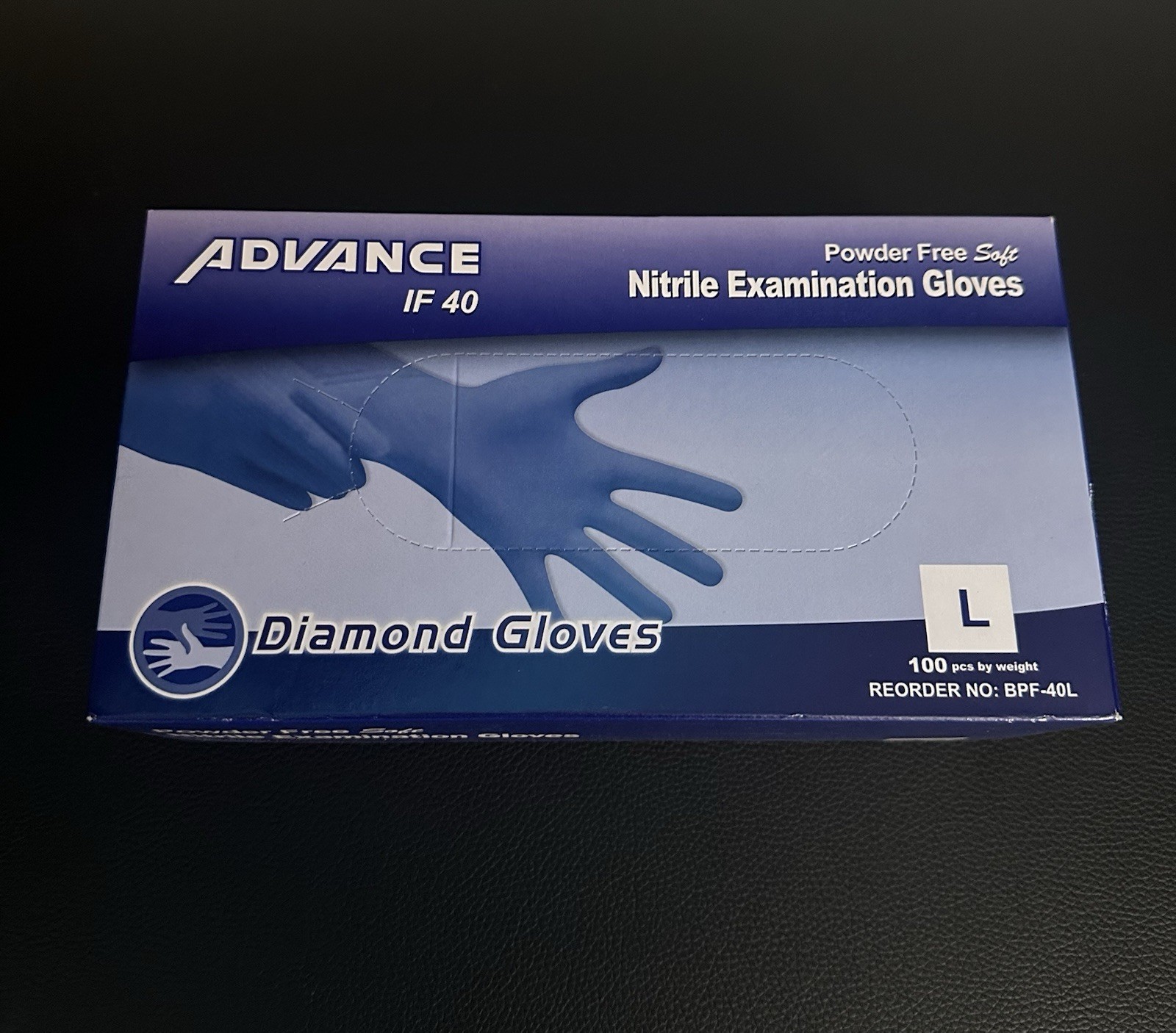 Diamond Gloves Advance IF40 Soft Nitrile Large Gloves (Box of 100)
