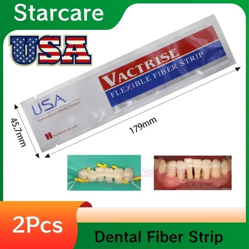 2Pcs Dental Composite Fiber Strip Glass Splint Loose Tooth Fixation Bonding Band