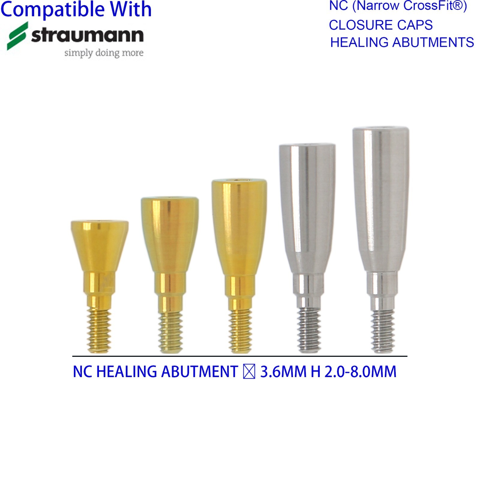 US Dental Healing Abutment Closure Fit Straumann ITI Mini Regular
