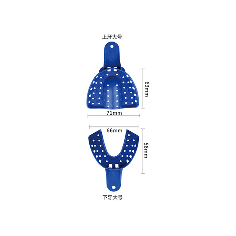 12pcs Dental Impression Tray Perforated Plastic Upper Lower S M L XL Durable