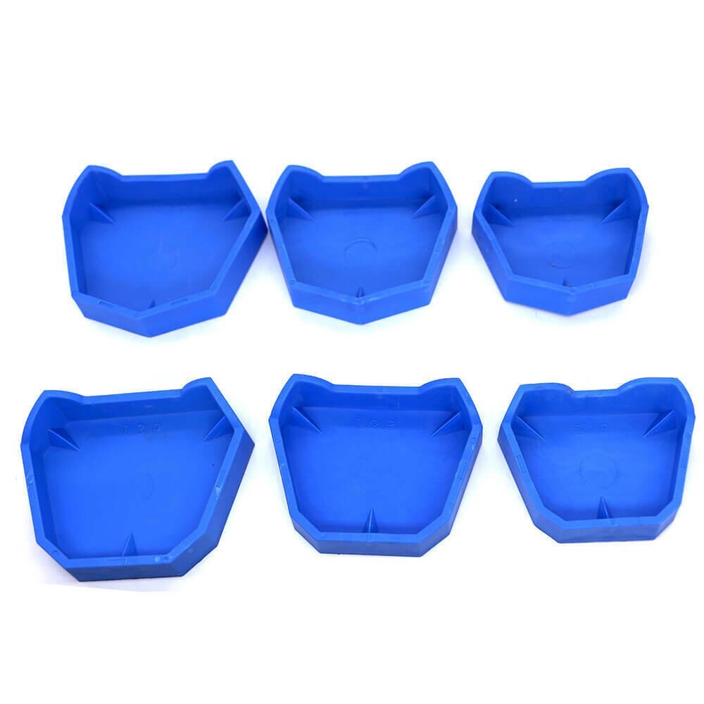 1-10 Sets BOMAOER Dental Lab Model Former Base Molds with notches 6 pcs/Set