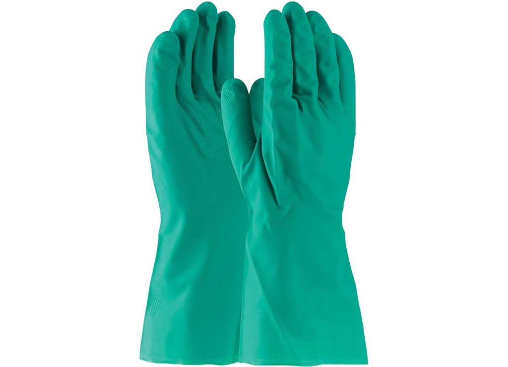 PIP Assurance Green Nitrile Gloves Unsupported Diamond Grip XXL 12 Pair/Pack
