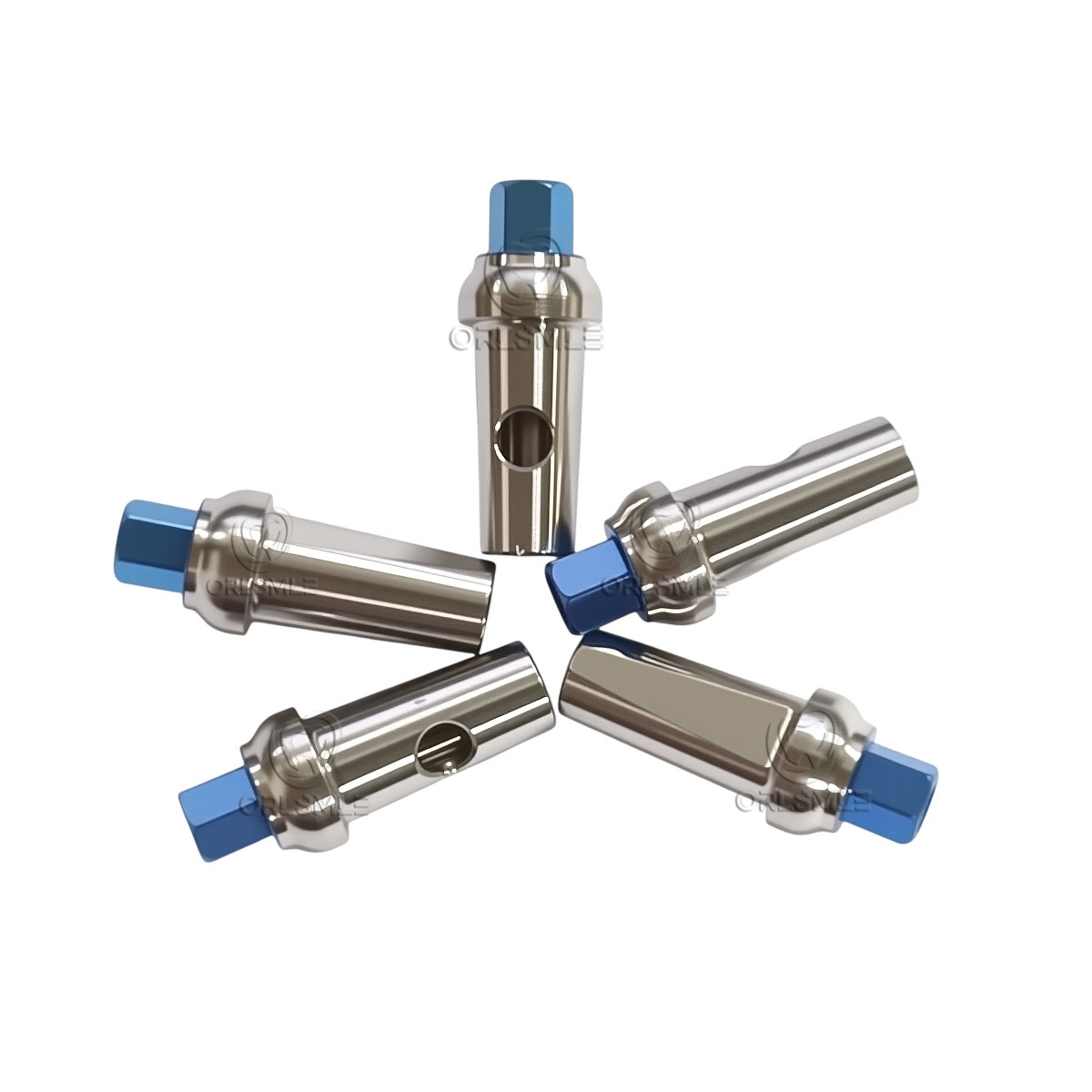 5 pcs Titanium straight abutment compatible with SIC Platform D4.4
