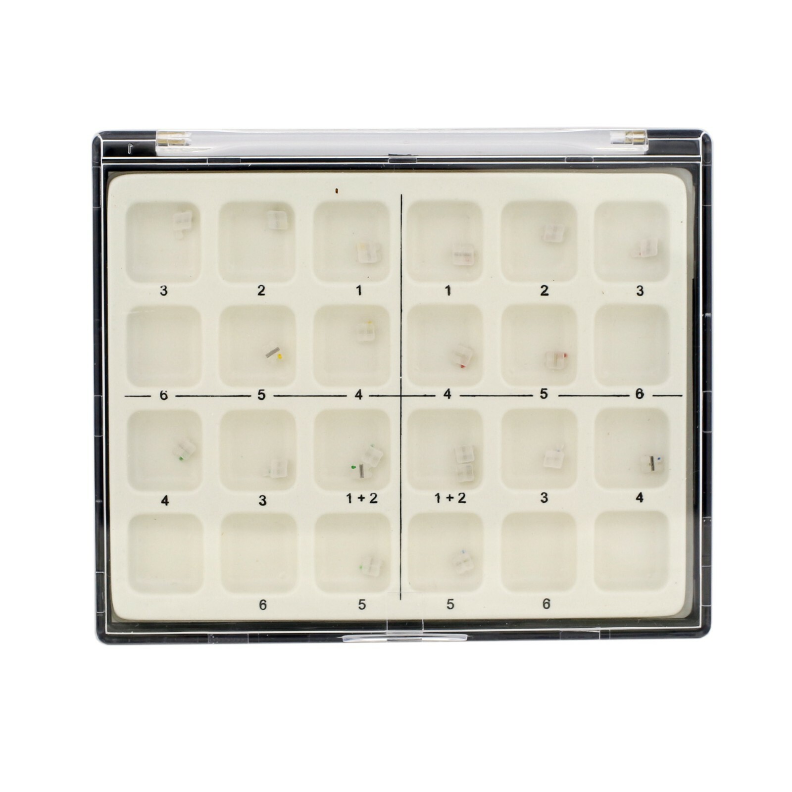 20PCS Dental Orthodontic Ceramic Brackets Braces Metal Slot Roth 018 3 Hook 3M