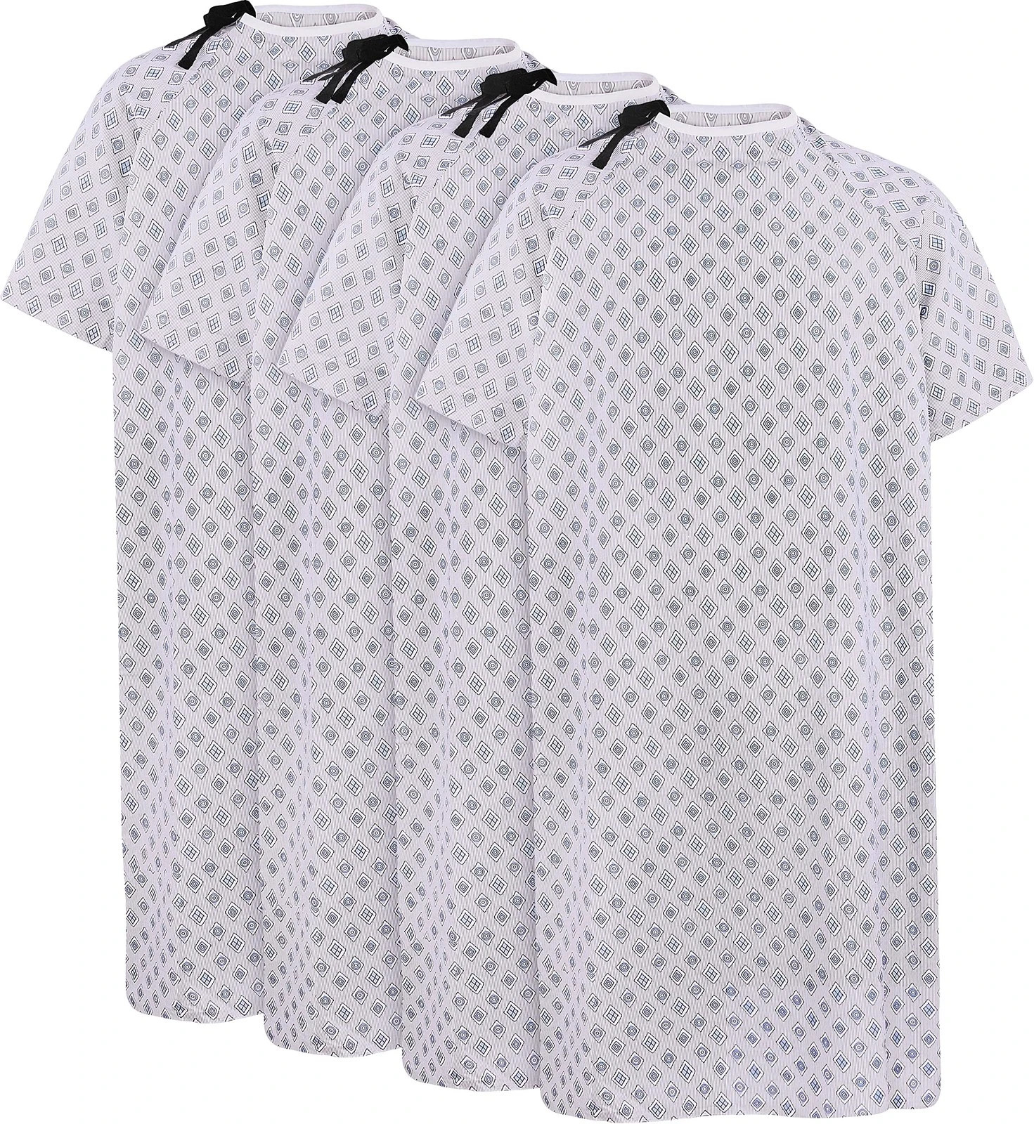 Extra Long Unisex Hospital Gowns Back Tie Fits Up to 2XL, 4 Pack