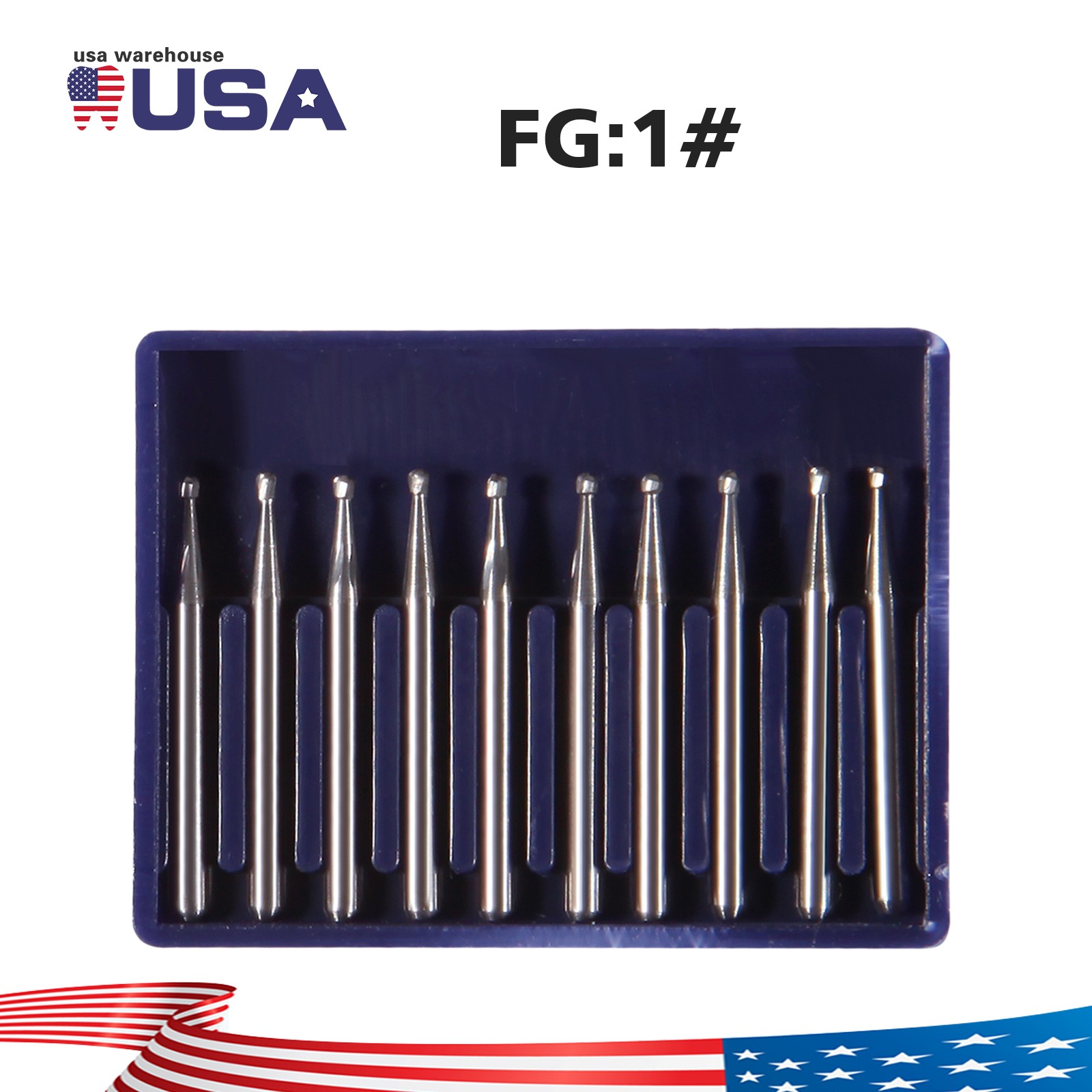 Dental Tungsten Carbide Steel Burs Drills for High/Low Speed Handpiece FG RA HP