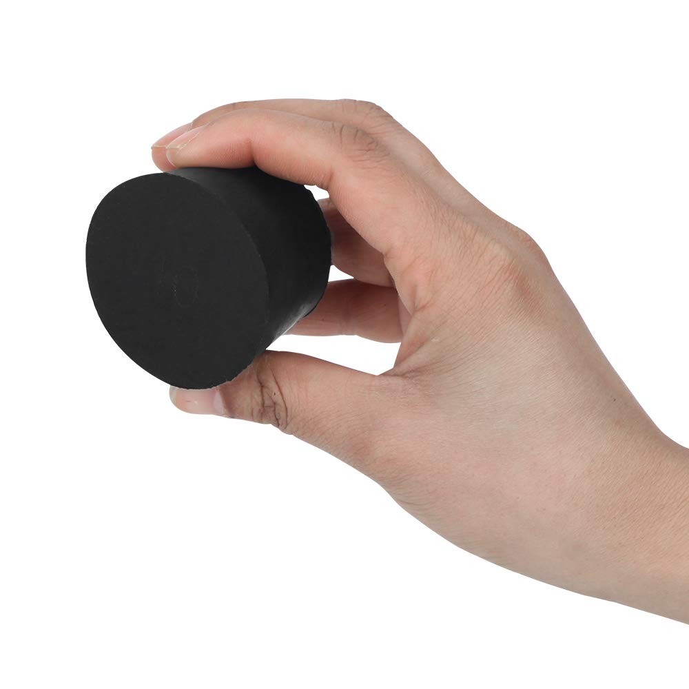 Enjoyist 34 Pack Solid Rubber Stoppers, 13 Assorted Sizes, 000# – 10# Black