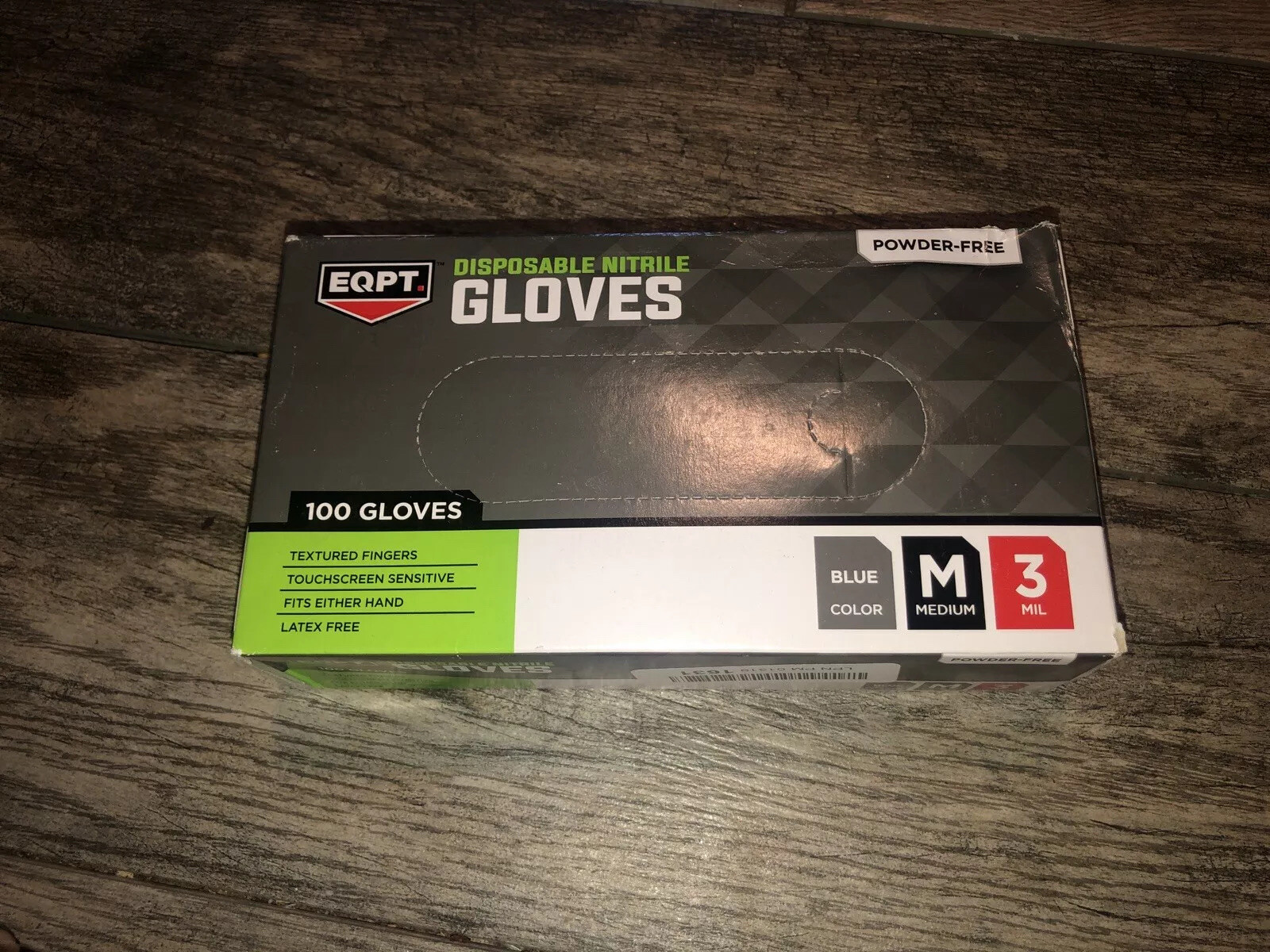 New Box Disposable Nitrile Gloves EQPT Size Medium 100