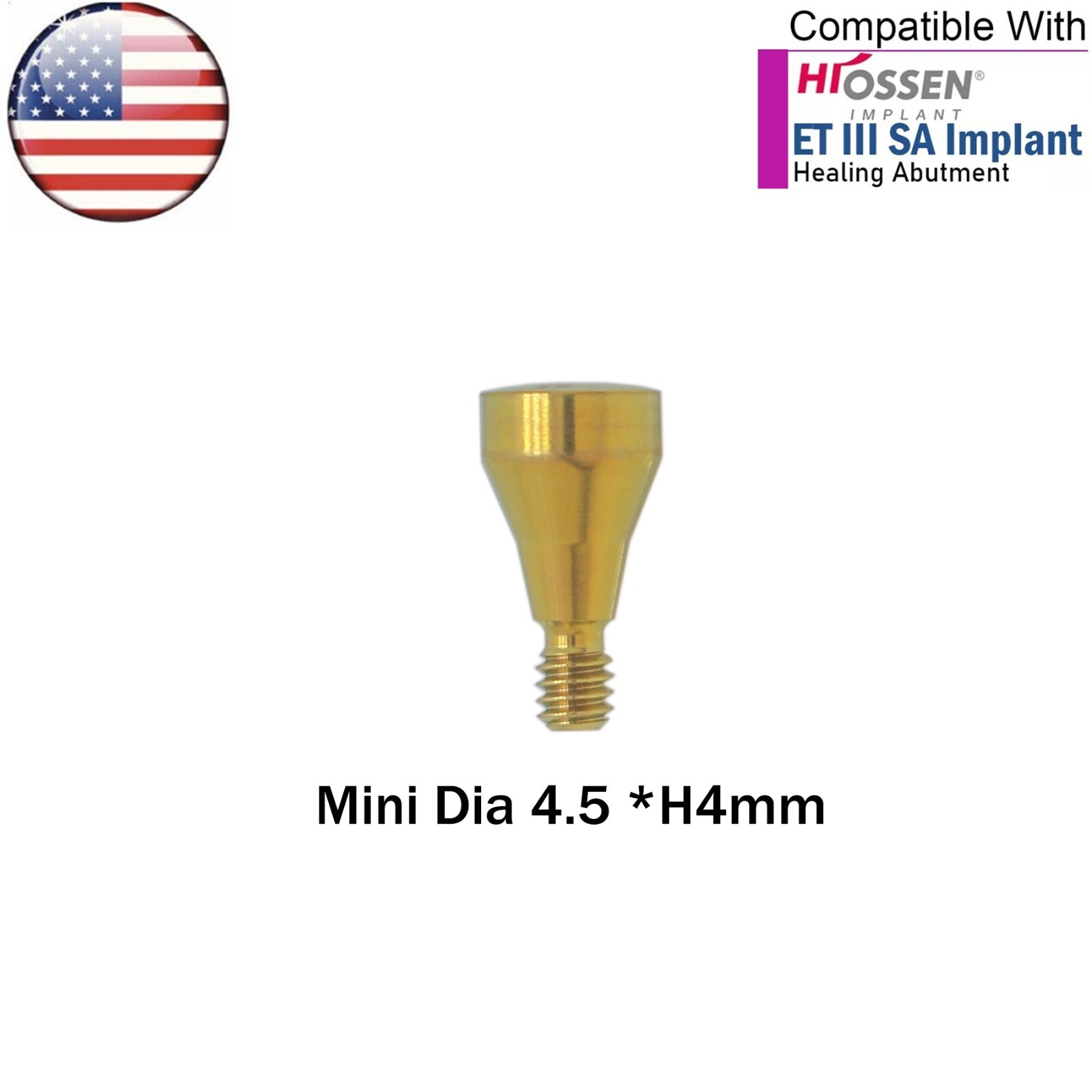 US Dental Healing Abutment Caps Mini Platform For Osstem Hiossen ET Hexagon