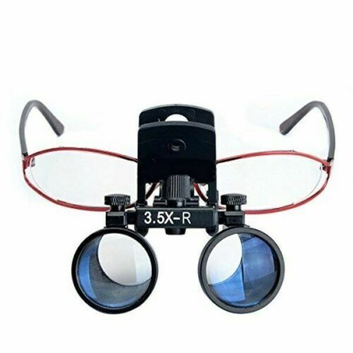 Dental 3.5X-R Binocular Loupes Compound Optic with Bag Clip-on Magnifier DY-110
