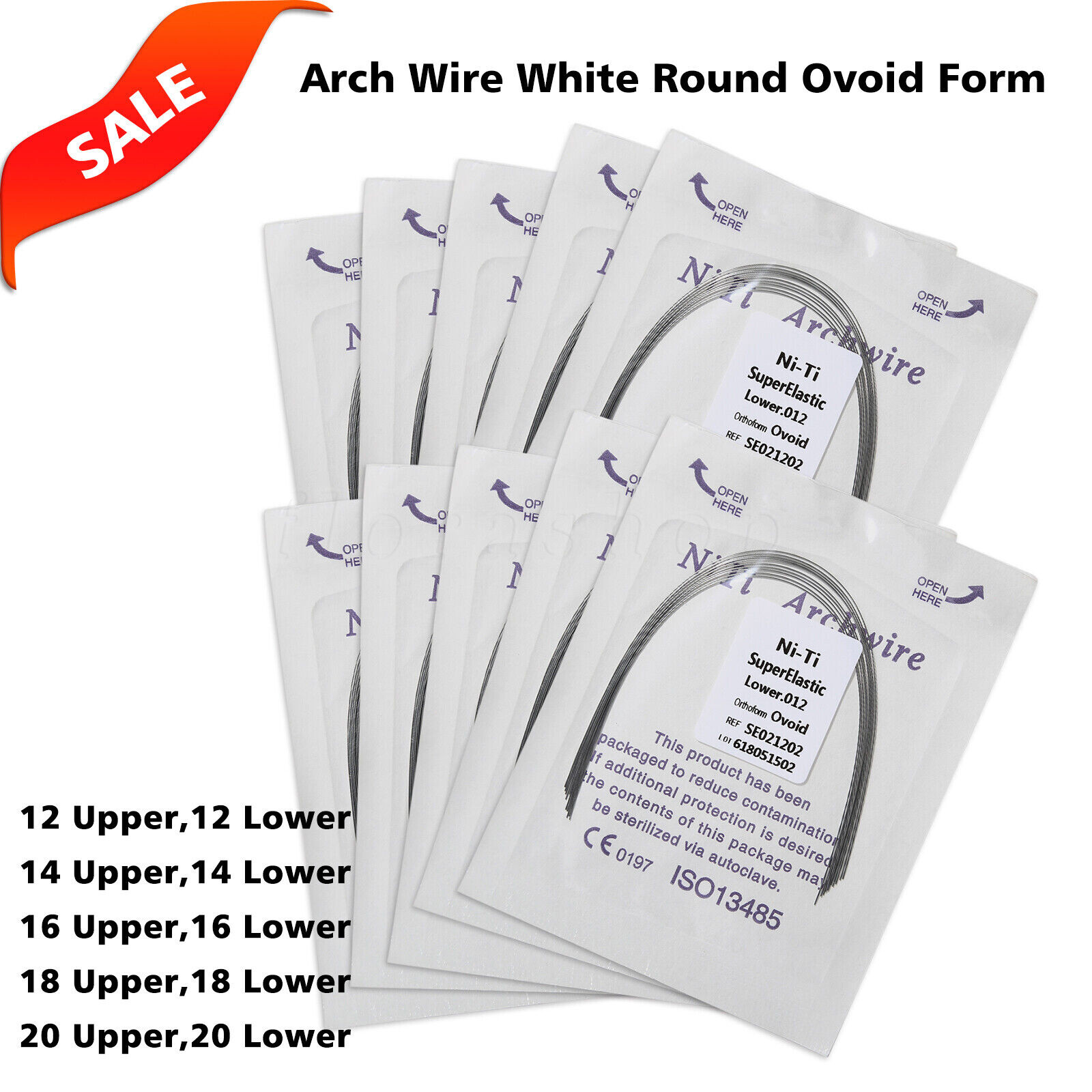 10 packs Arcos de Dental Ortodoncia Redondos Niti Arco de Alambre Su Arch Wire