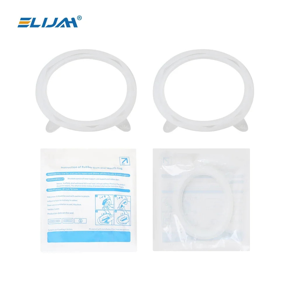 5Pcs Dental Mouth Opener Sterile Rubber Dam Cheek Retractor O Shape Disposable