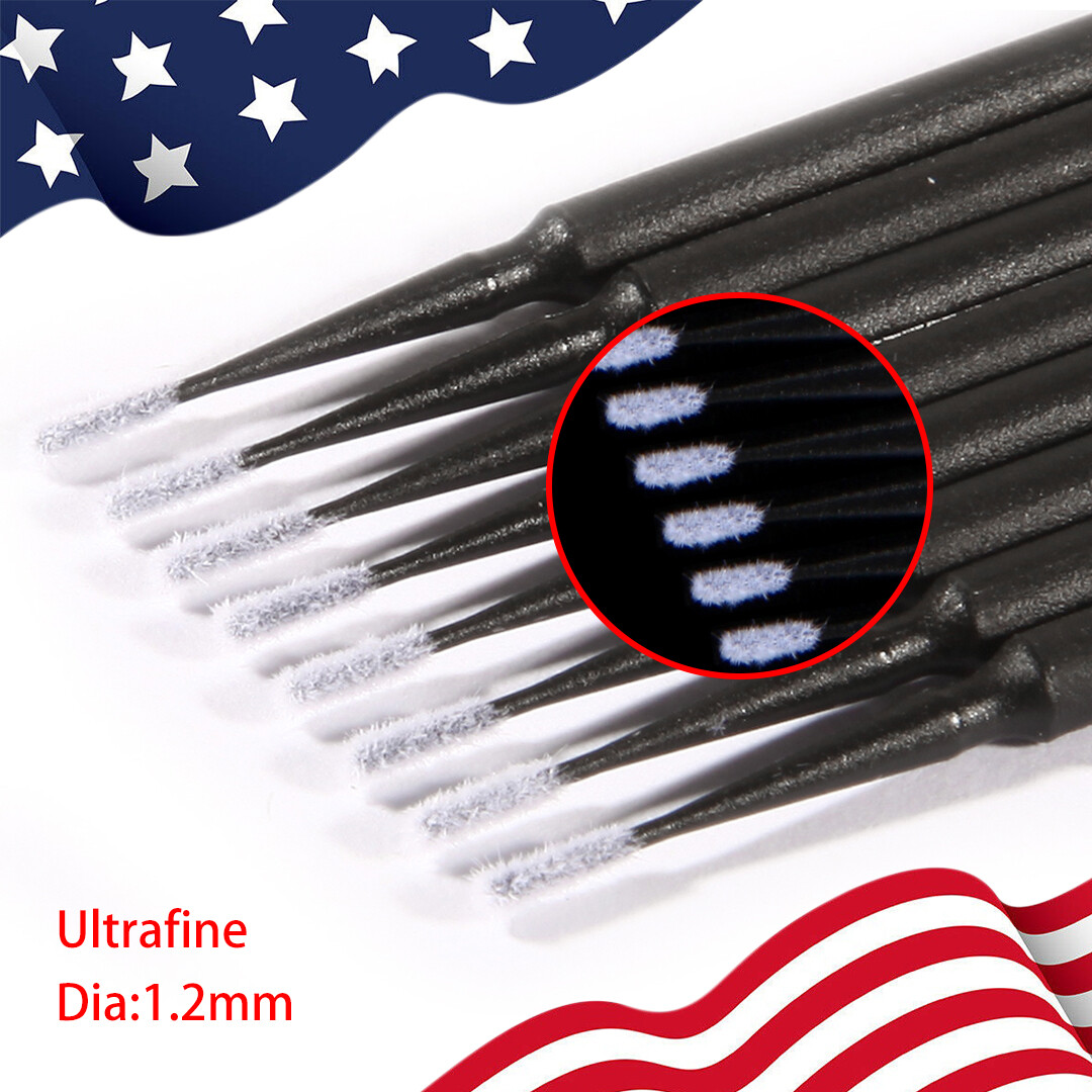 Dental Microbrush Disposable Applicators Tips Micro Brush size 1.2mm black SS