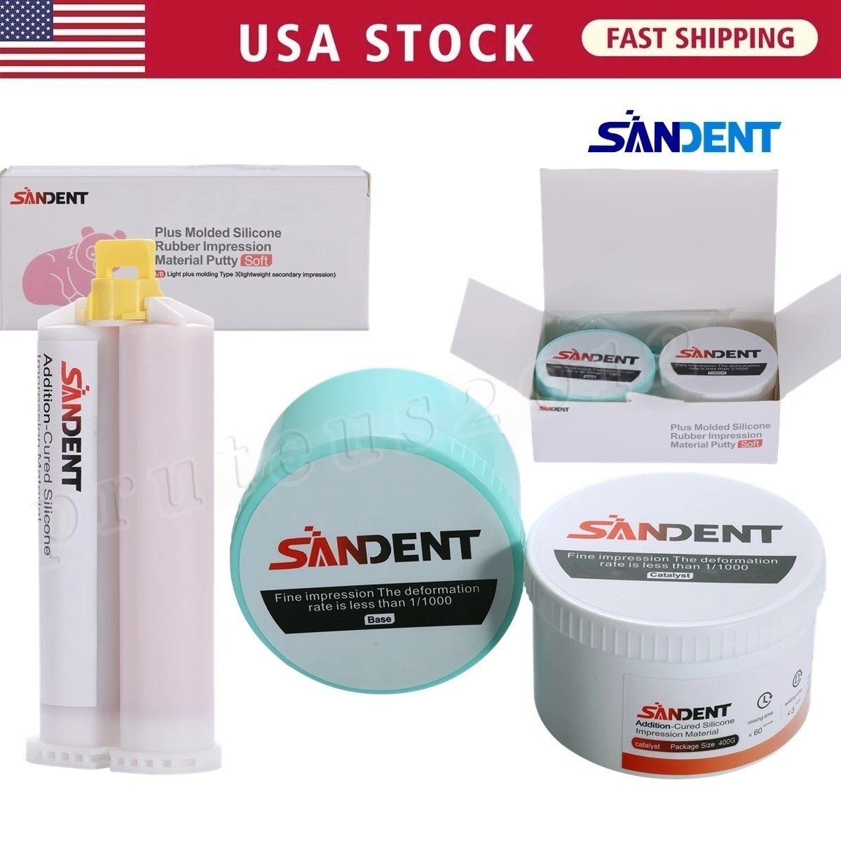Dental Putty Base & Catalyst Impression Material USA STOCK