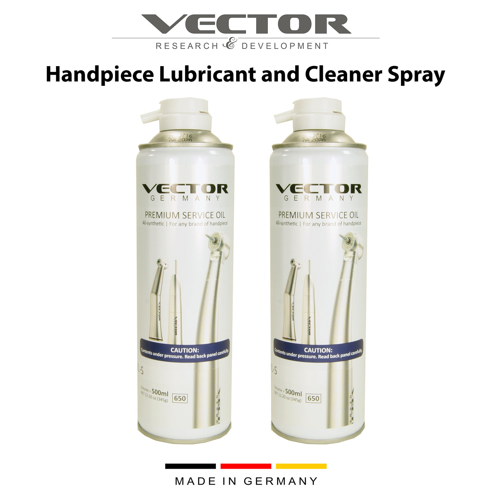 2 x Dental Handpiece Lubricant Oil Cleaner Spray (2 X 550ml) #VL-S