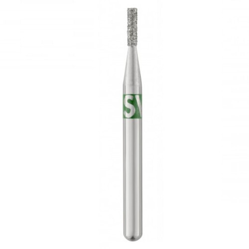SS White 835-008C Piranha FG Flat Cylinder 0.8mm Coarse Green Diamond Burs 25/Pk