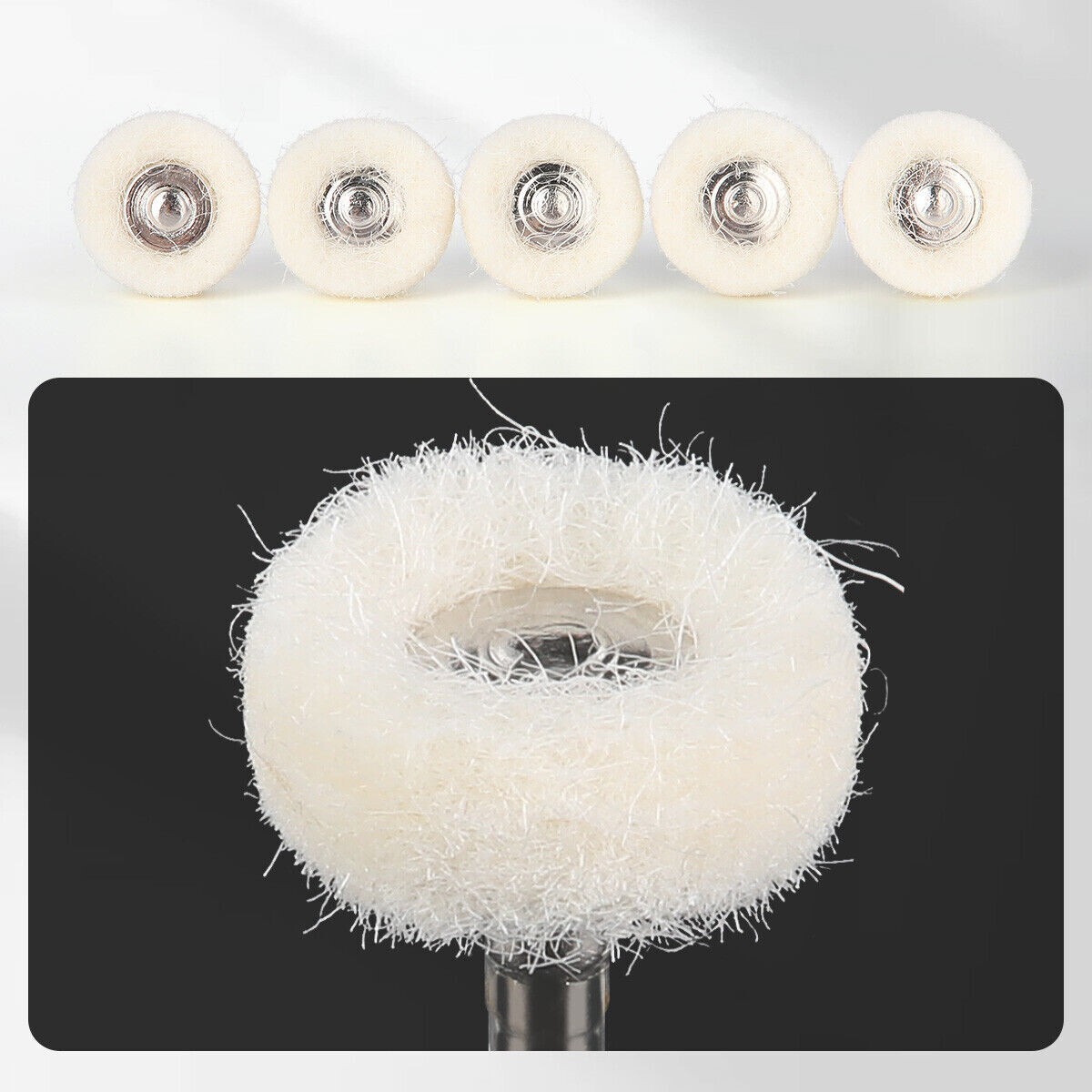 Dental Wool Polishing Wheel Buffing Felt Pads Polisher Brushes Contra Angle RA